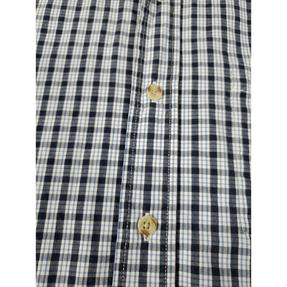 Wrangler Jeans Co Shirt Mens Large Button Down Blue White Plaid Cool Cotton - Picture 12 of 12